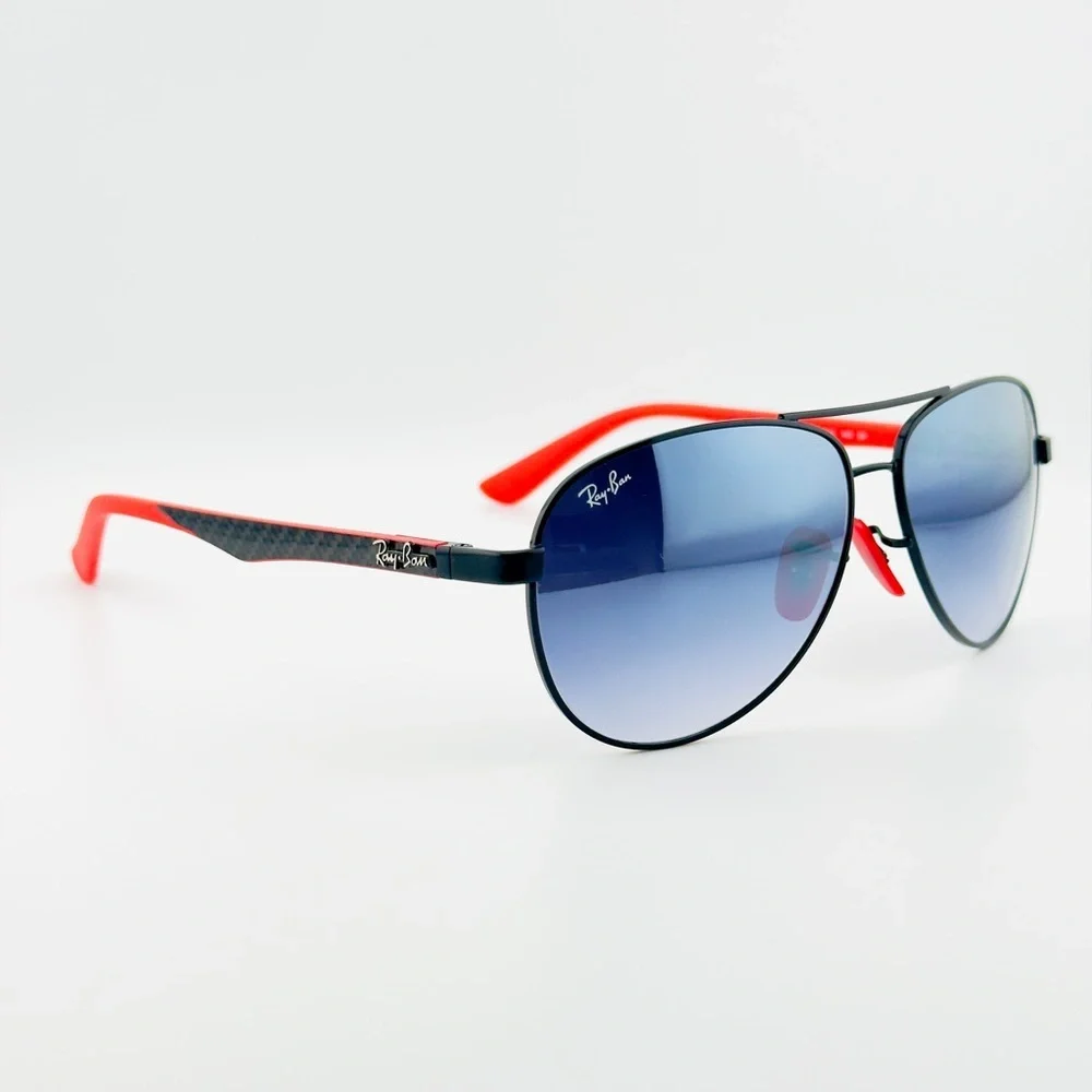 Ray-Ban Scuderia Ferrari Sunglasses RB8313-M Black Frame Gradient Mirror Lenses